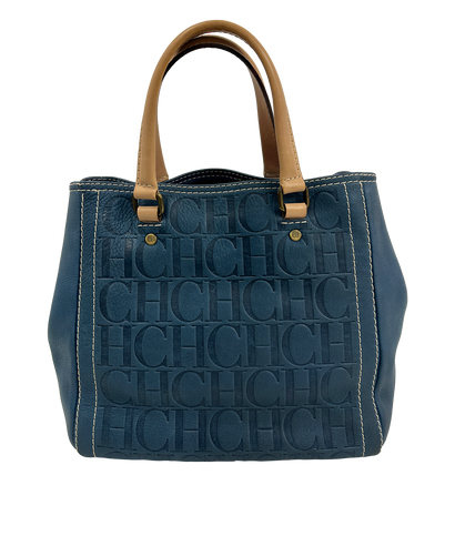 Tote Small CH, 320&euro;, Bolso, Azul, Animal - Piel, Vista frontal